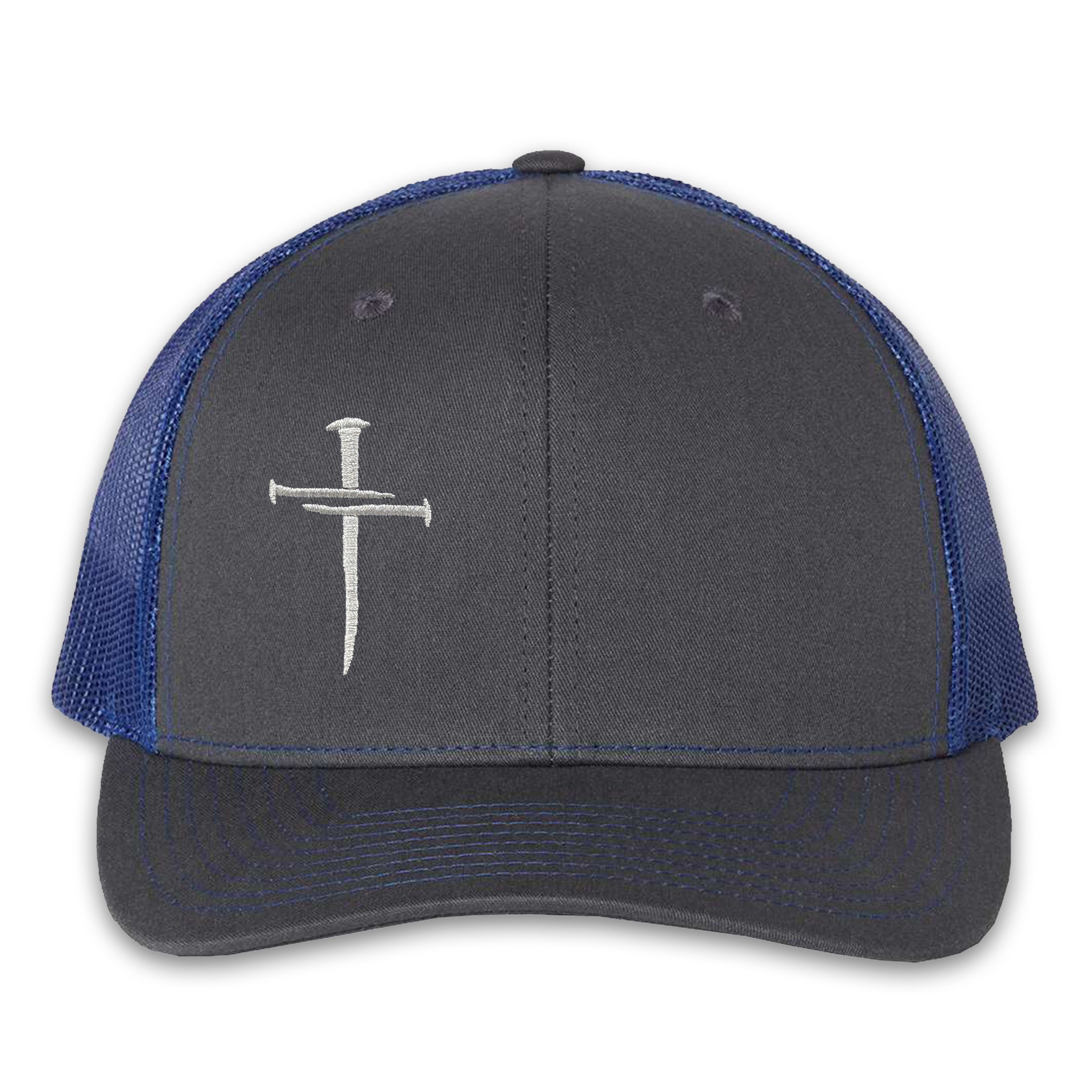 Nailed It Hat: 3 Nails Cross Embroidered Cap 23