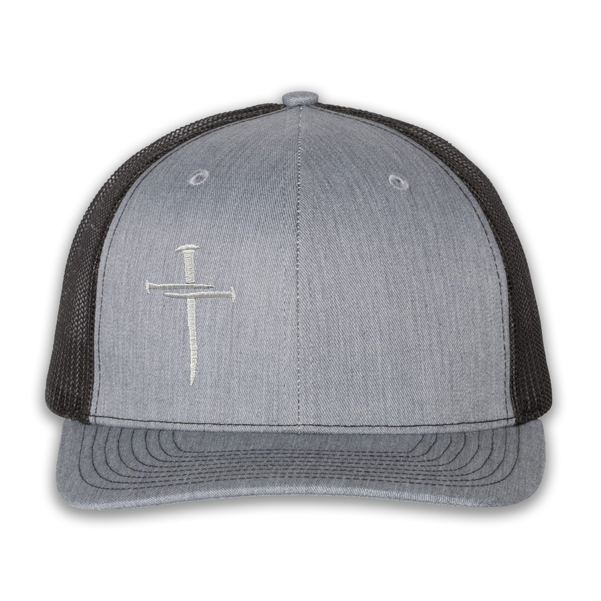 Nailed It Hat: 3 Nails Cross Embroidered Cap 26