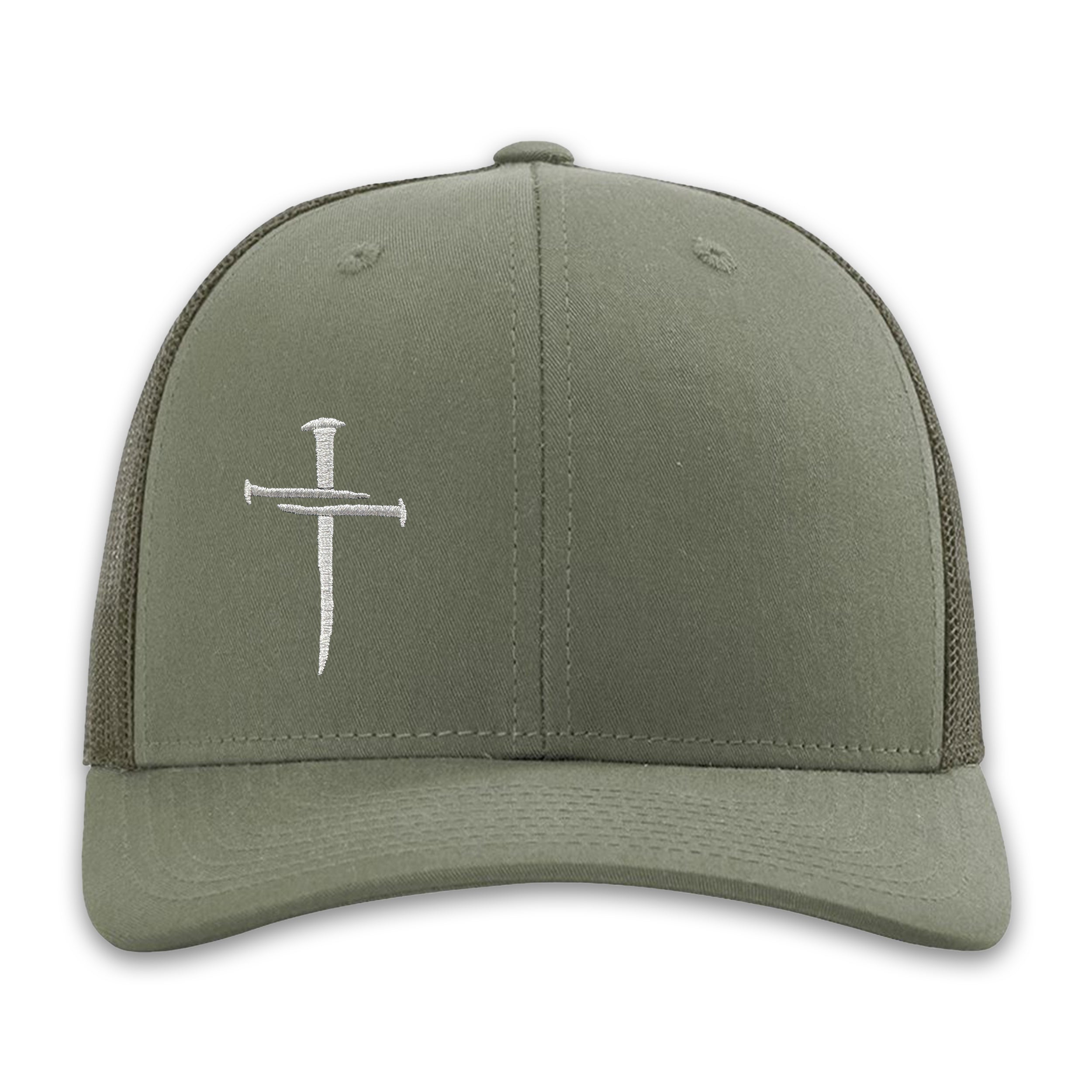 Nailed It Hat: 3 Nails Cross Embroidered Cap 27