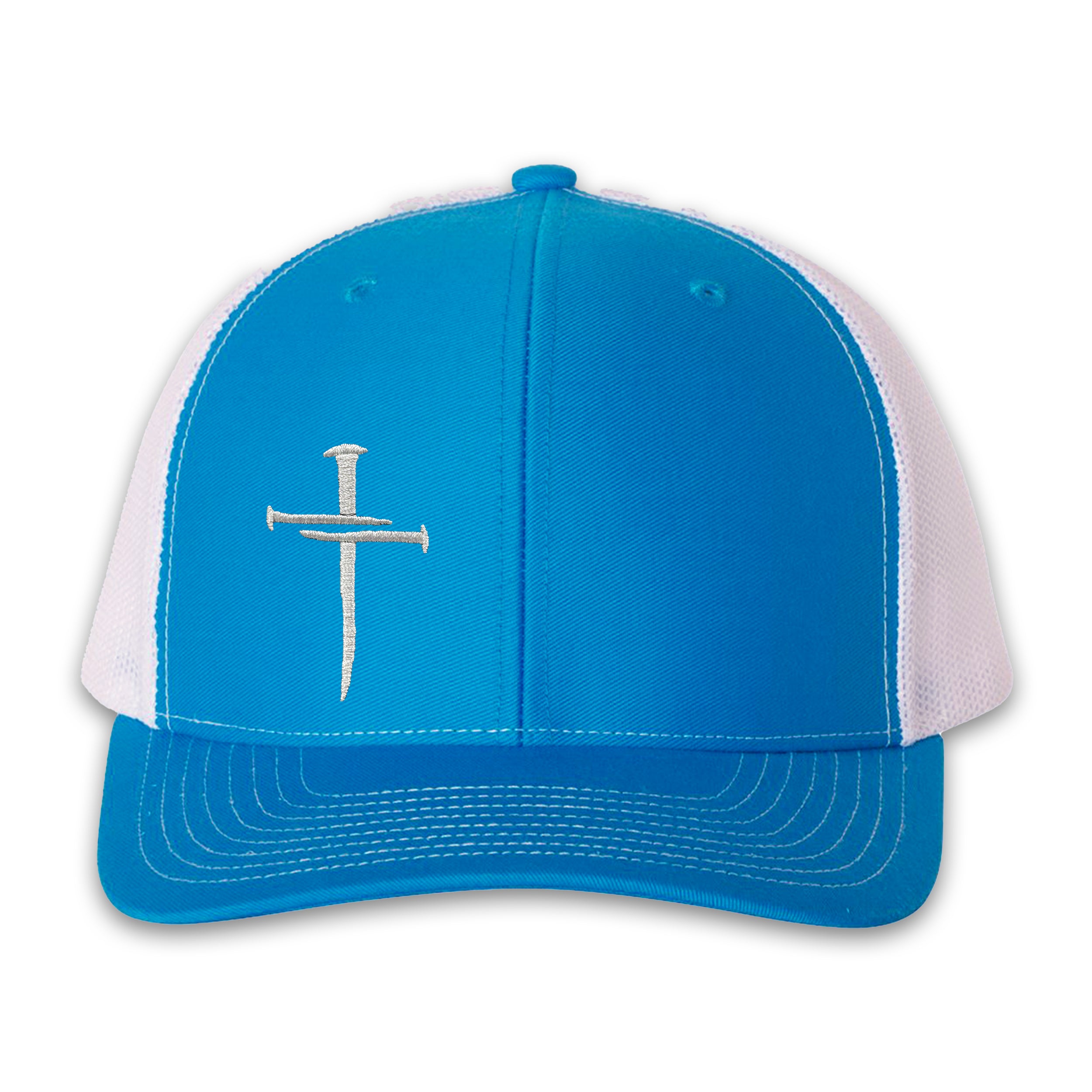 Nailed It Hat: 3 Nails Cross Embroidered Cap 3