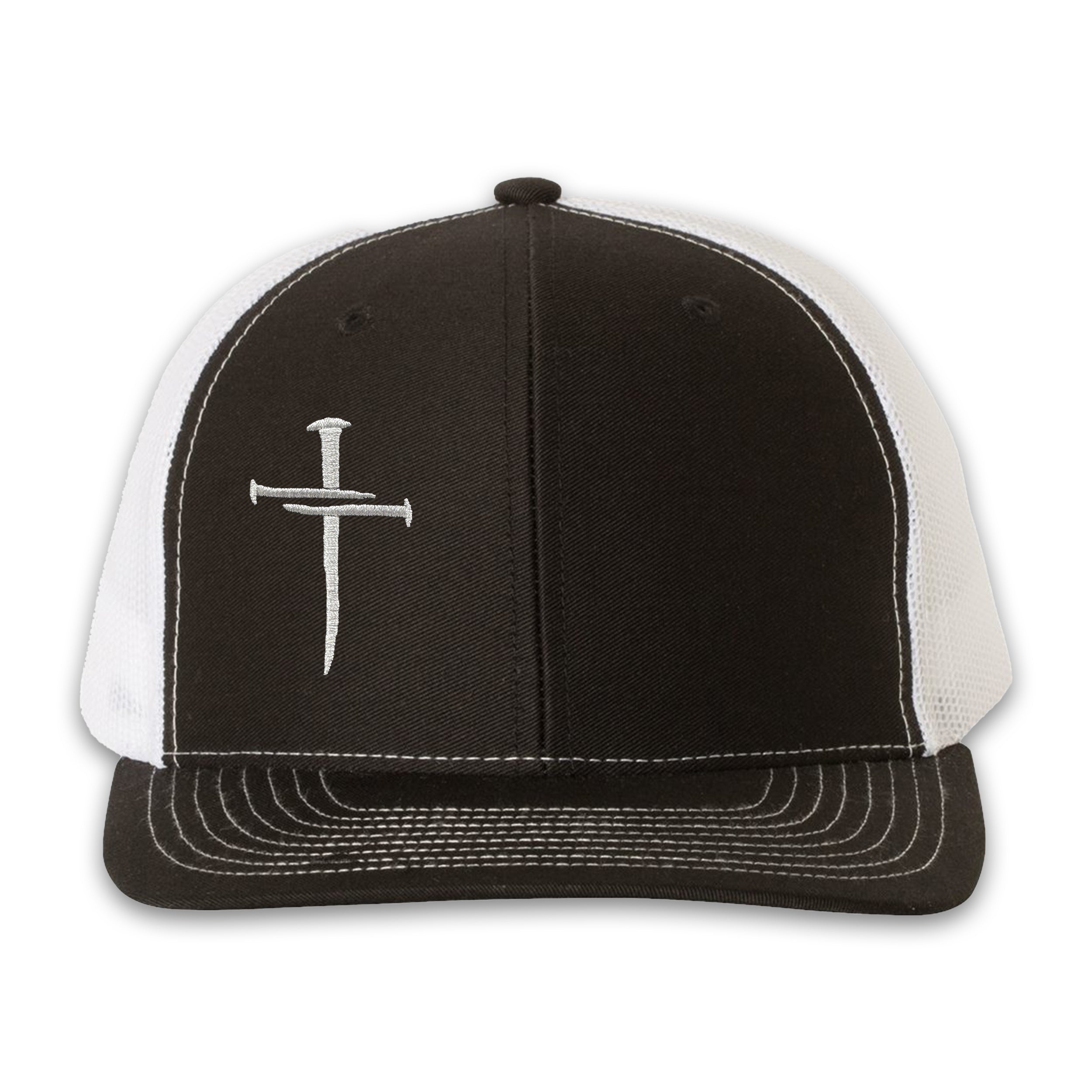 Nailed It Hat: 3 Nails Cross Embroidered Cap 32