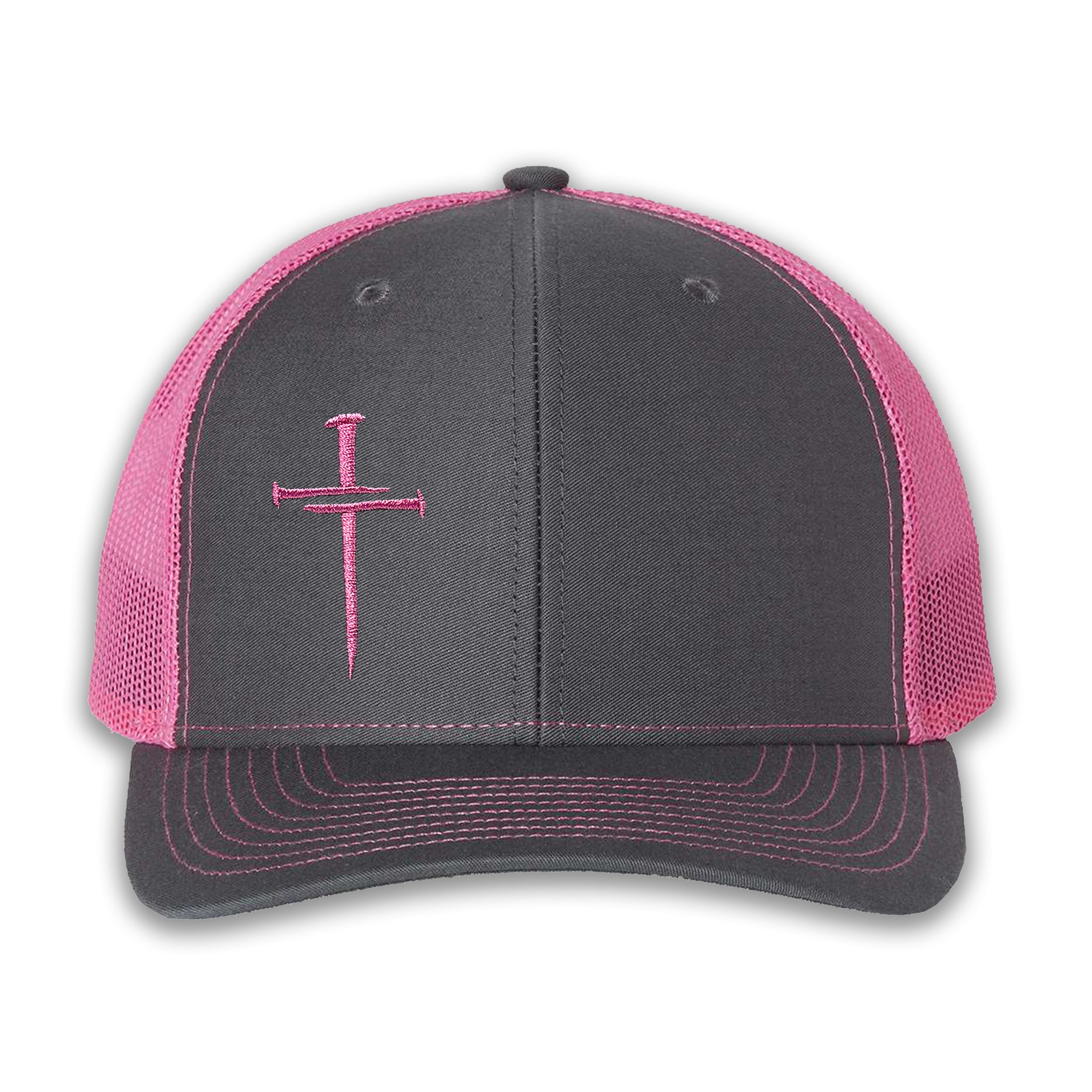 Nailed It Hat: 3 Nails Cross Embroidered Cap 2