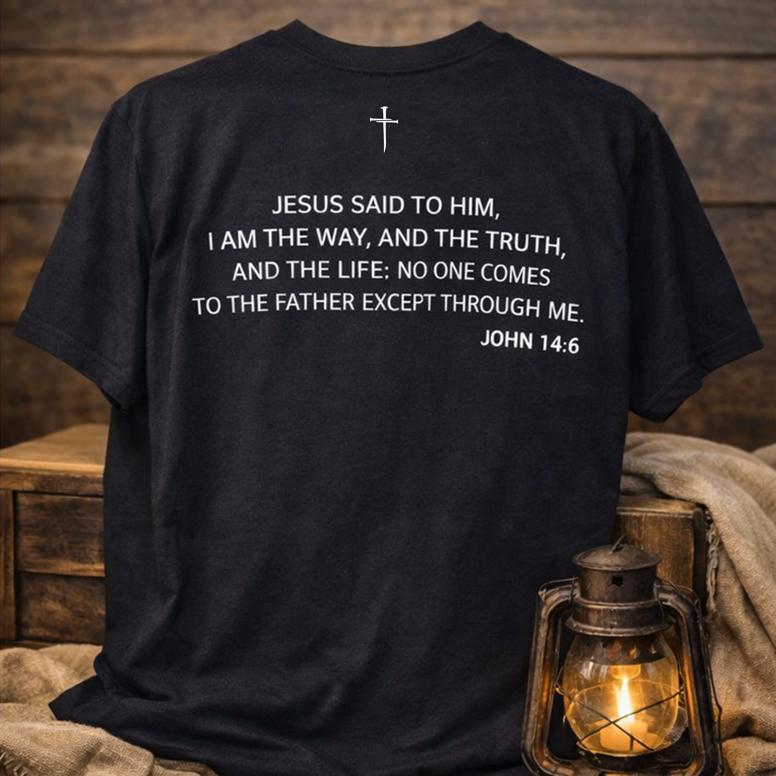 THE WAY Christian T-Shirt – John 14:6 Faith Shirt | Heavyweight USA-Made Gospel Tee 2