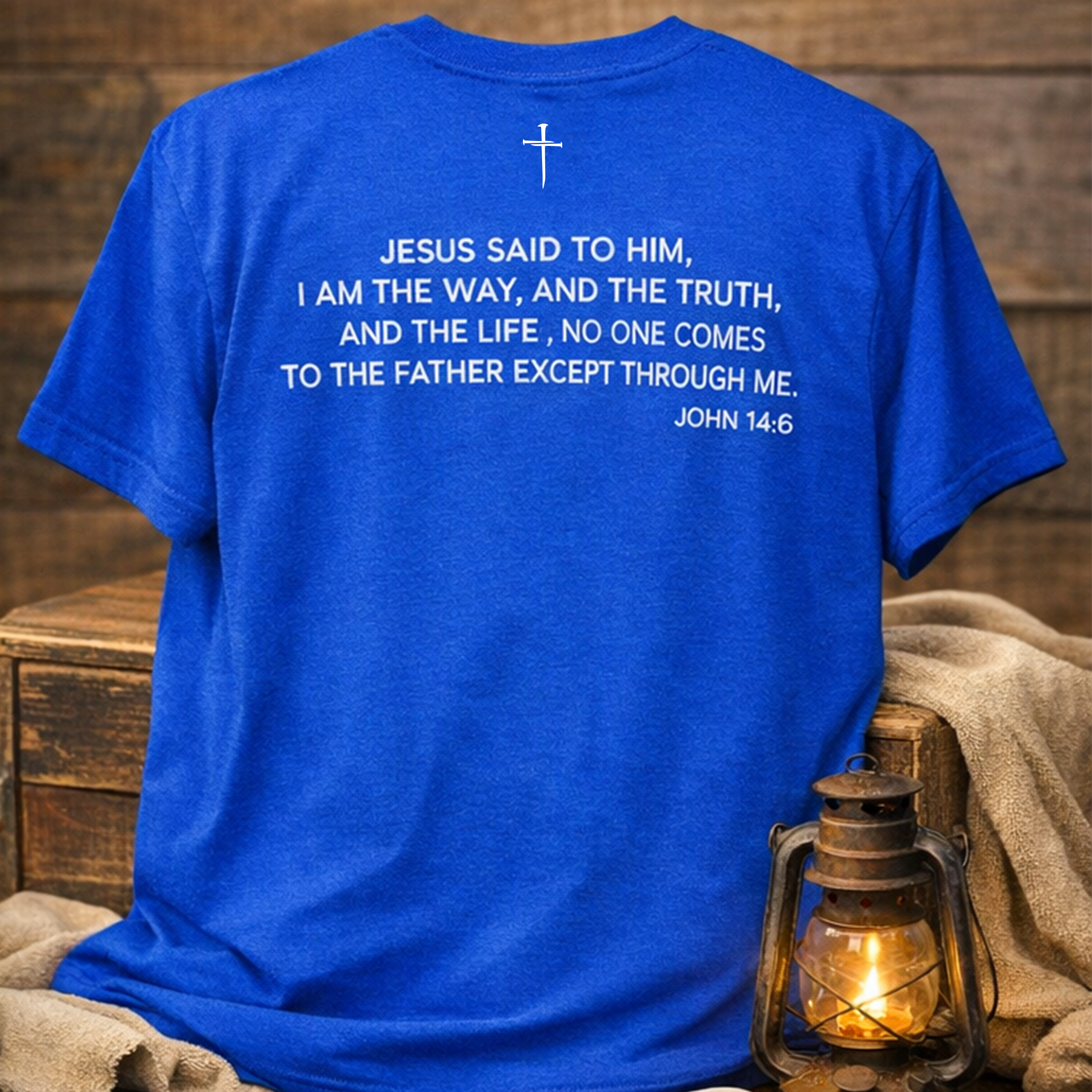 THE WAY Christian T-Shirt – John 14:6 Faith Shirt | Heavyweight USA-Made Gospel Tee 3